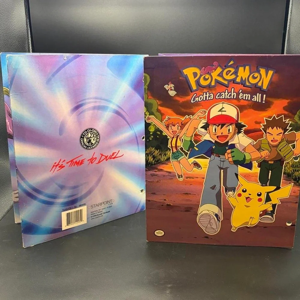 Pokemon and Yugioh Retro collectible School Pocket Folders